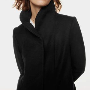 Aritzia Wool Cocoon Coat Leather